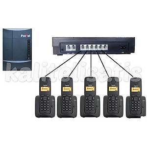 Fortel Z308 3 Harici 5 Dahili PBX Gigaset A120 Kablosuz Telefon Santrali