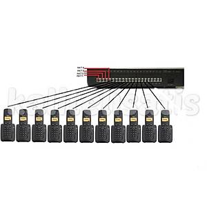 Fortel P832 4 Harici 10 Dahili PBX Gigaset A120 Kablosuz Telefon Santrali