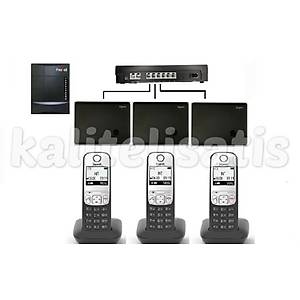 Fortel Z206 2 Harici 3 Dahili PBX Gigaset A690 Kablosuz Telefon Santrali