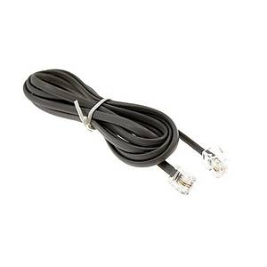 Telefon K�ken Hat Kablosu 1.8 Metre 6P2C Pluglu Siyah 50'L� PAKET