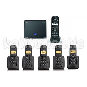 Gigaset Analog &IP 6 Dahili Dect Telsiz Kablosuz Telefon Santrali AS690
