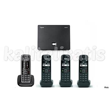 Gigaset Analog & IP 4 Dahili Dect Telsiz Kablosuz Telefon Santrali C530-AS690
