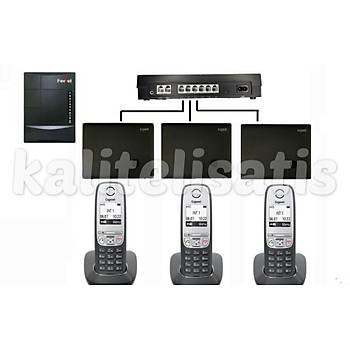 Fortel Z206 2 Harici 3 Dahili PBX Gigaset A415 Kablosuz Telefon Santrali