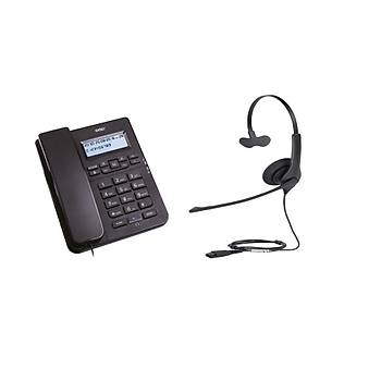 Karel TM145 Jabra BIZ 1500 Kulaklıklı Çağrı Merkezi Operatör Telefonu