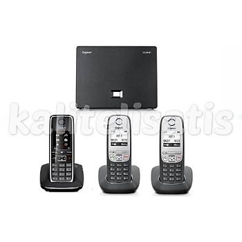 Gigaset Analog & IP 3 Dahili Telsiz Kablosuz Telefon Santrali C530 A415 ...