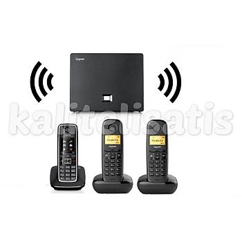 Gigaset Analog &IP 3 Dahili Dect Telsiz Kablosuz Telefon Santrali C530 & A270