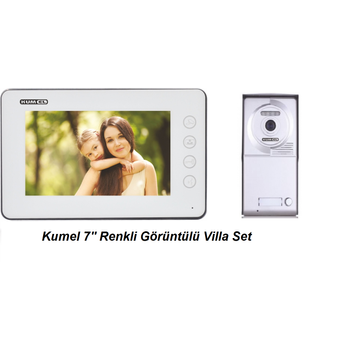 Kumel 7 '' LCD 1 Daireli Renkli Görüntülü Telefon Villa Set
