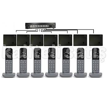 Fortel Z308 3 Harici 7 Dahili PBX Gigaset CL390 Kablosuz Telefon Santrali