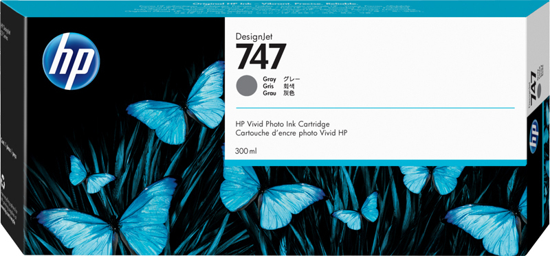 HP P2V86A (747) 300 ML GRİ DESIGNJET MUREKKEP KARTUS