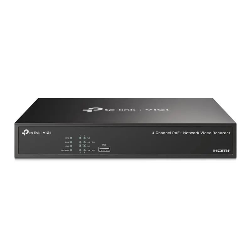 TP-LINK VIGI NVR1004H-4P 4 KANAL POE 1 SATA H265+ ONVIF NVR KAYIT CİHAZI