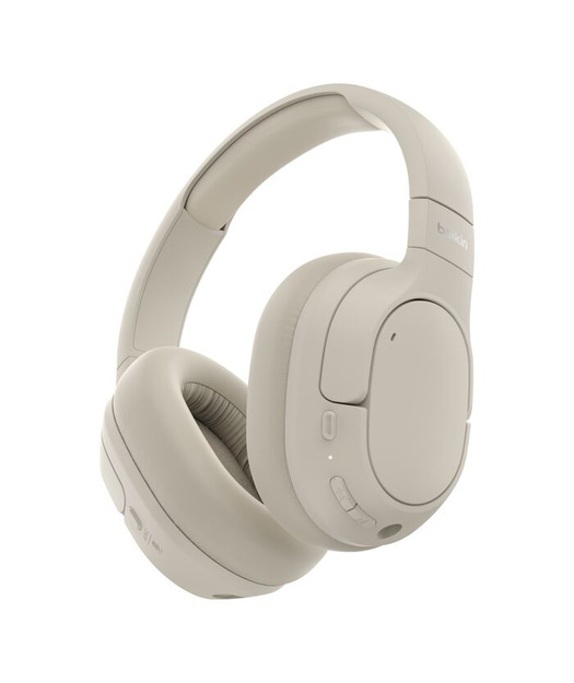 Belkin AUD008 SoundForm Isolate Noise Cancelling Kulaküstü Kulaklık - Krem