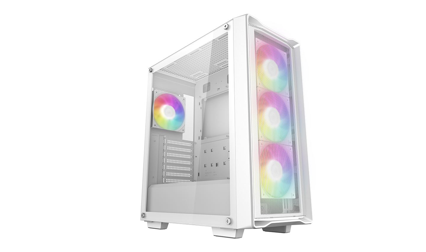 DEEPCOOL CC560-MESH-WH-V2 Mid-Tower ATX Mesh Ön Panel 4 Dahili ARGB Fanlı Kasa Beyaz