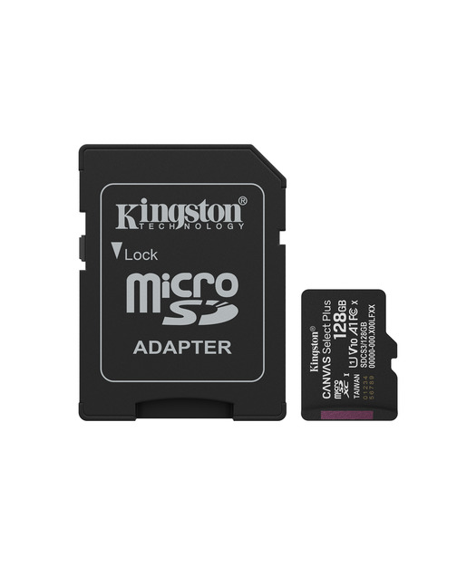 Kingston 128GB microSDXC Canvas Select Plus Gen3 150MB/s A1 Card + Adapter
