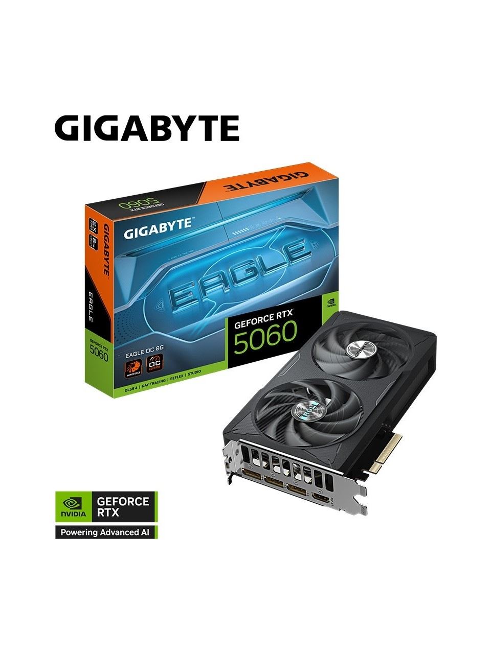 GIGABYTE GVN5060EAGLEOC-8GD VGA RTX5060 EAGLE OC 8GB 256B DDR7 Ekran Kartı