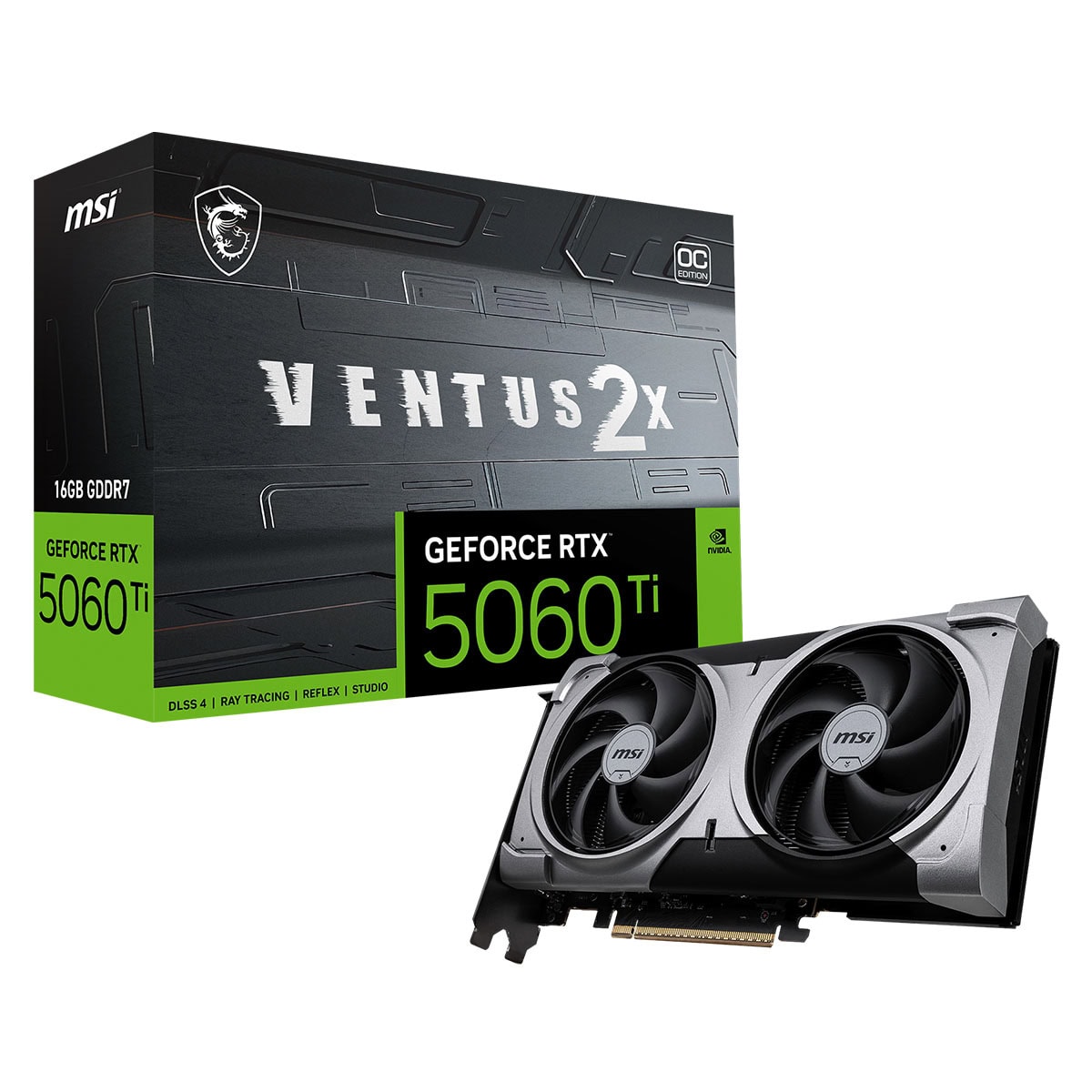 MSI GEFORCE RTX5060TI 16G VENTUS 2X OC WHITE PLUS 16GB GDDR7 128BIT 3XDP 1XHDMI EKRAN KARTI