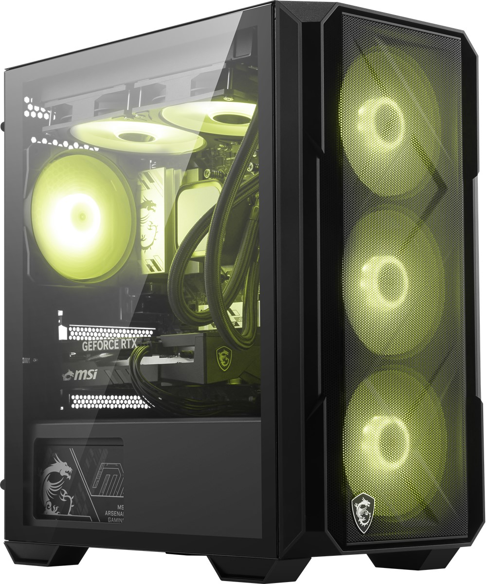 MSI MAG FORGE M120R AIRFLOW TEMPERLİ CAM 3X120MM 1X120MM ARGB FAN MATX GAMİNG BİLGİSAYAR KASASI