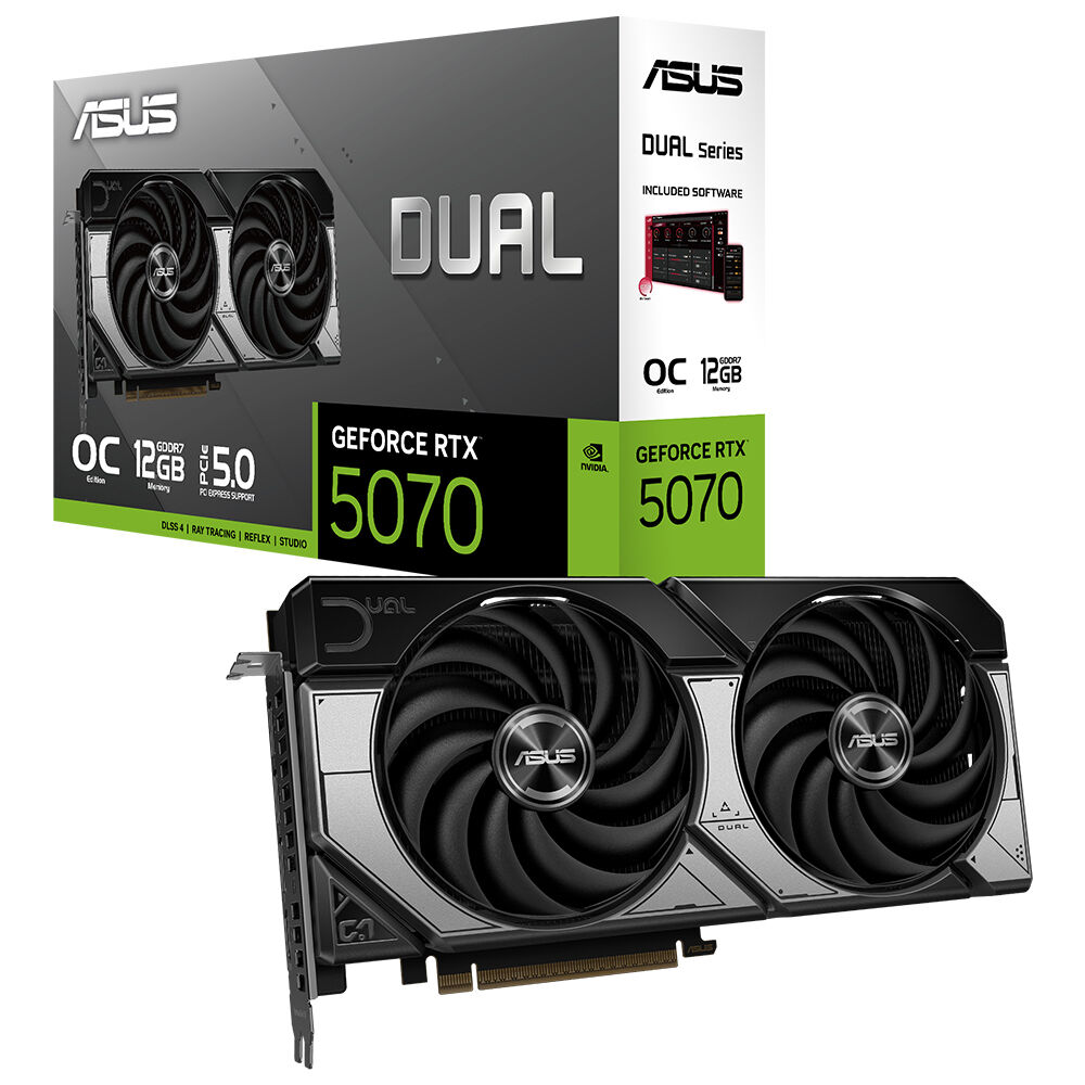 ASUS DUAL RTX5070 O12G NVIDIA GEFORCE 12GB GDDR7 192BIT 2xHDMI 3xDP-DLSS4 EKRAN KARTI