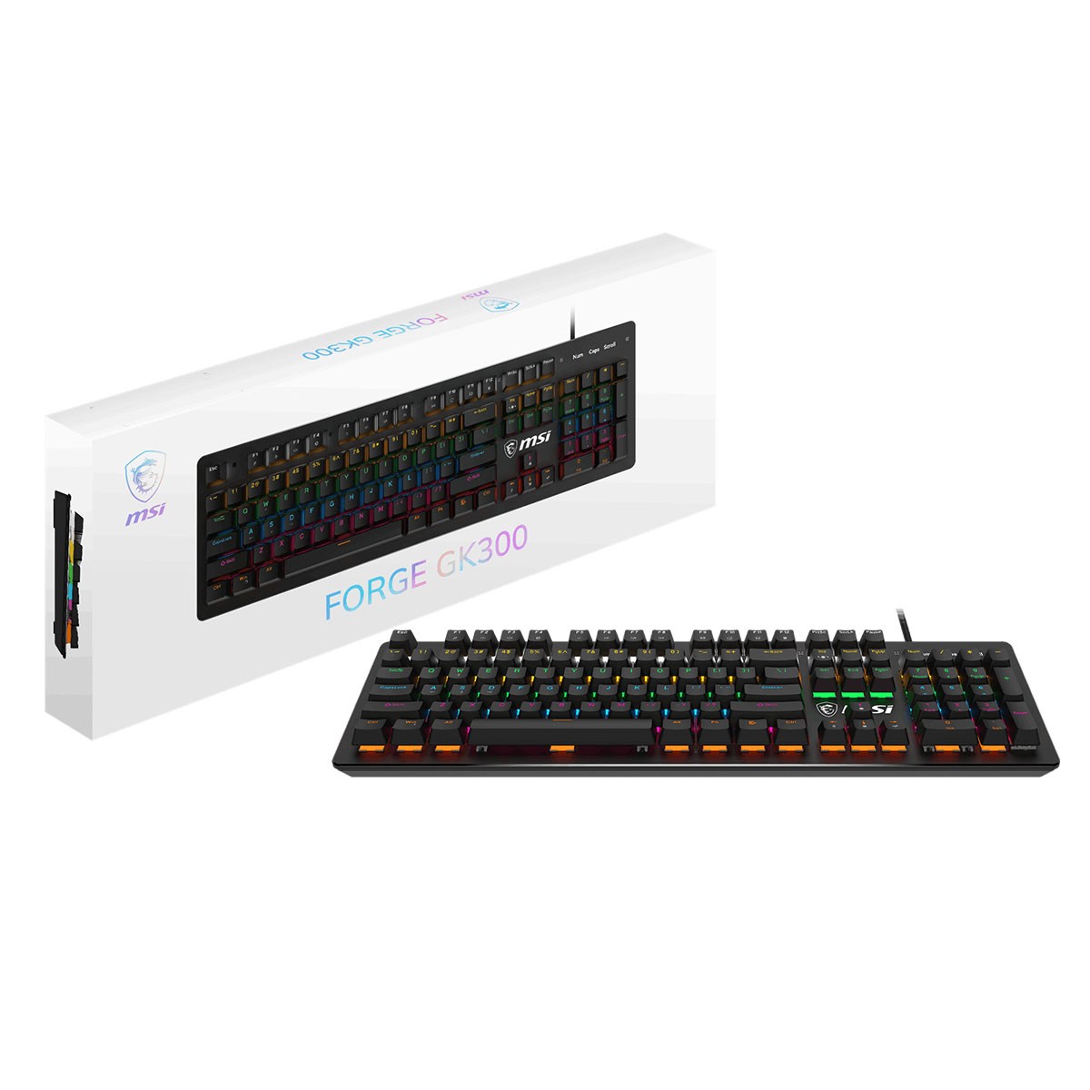 MSI GG FORGE GK300 RED TR GAMING KEYBOARD MEKANİK RED SWITCH RGB BACKLIGHT