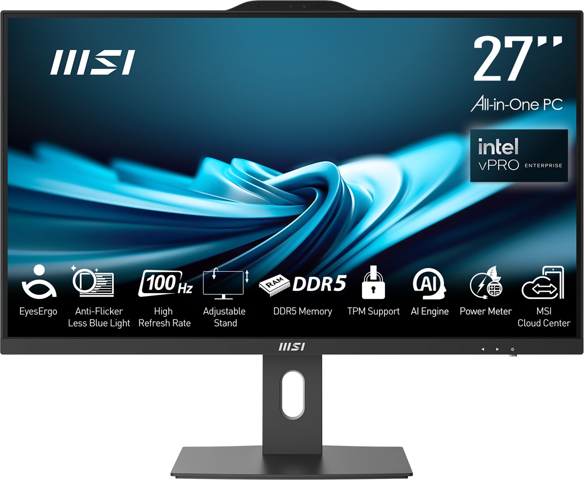 MSI PRO AP272P 14MQ-864EU 27 inc FHD (1920X1080) I7-14700 16GB DDR5 1TB SSD W11P SIYAH AIO PC