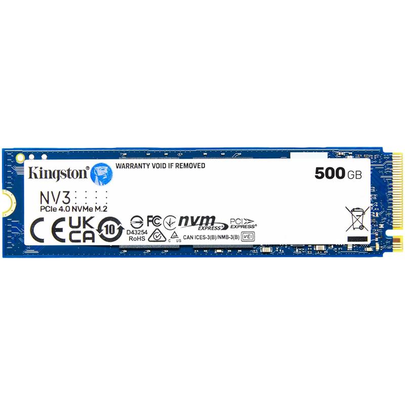 KINGSTON 500 GB NV3 M.2 NVME PCIE GEN4 5000/3000MBS SNV3S/500G
