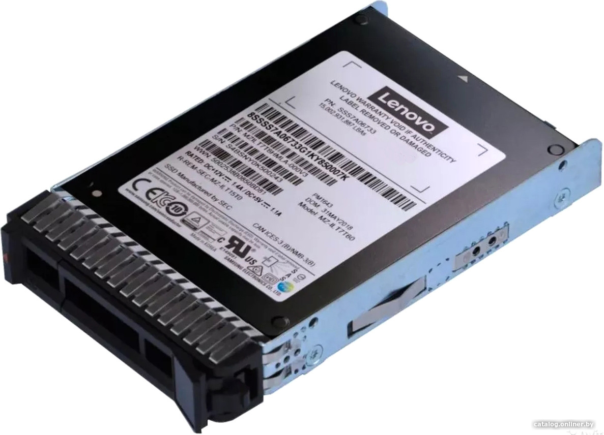 3.84TB LENOVO 4XB7A74955 THINKSYSTEM DE SERIES 1DWD 2.5in SSD 2U24