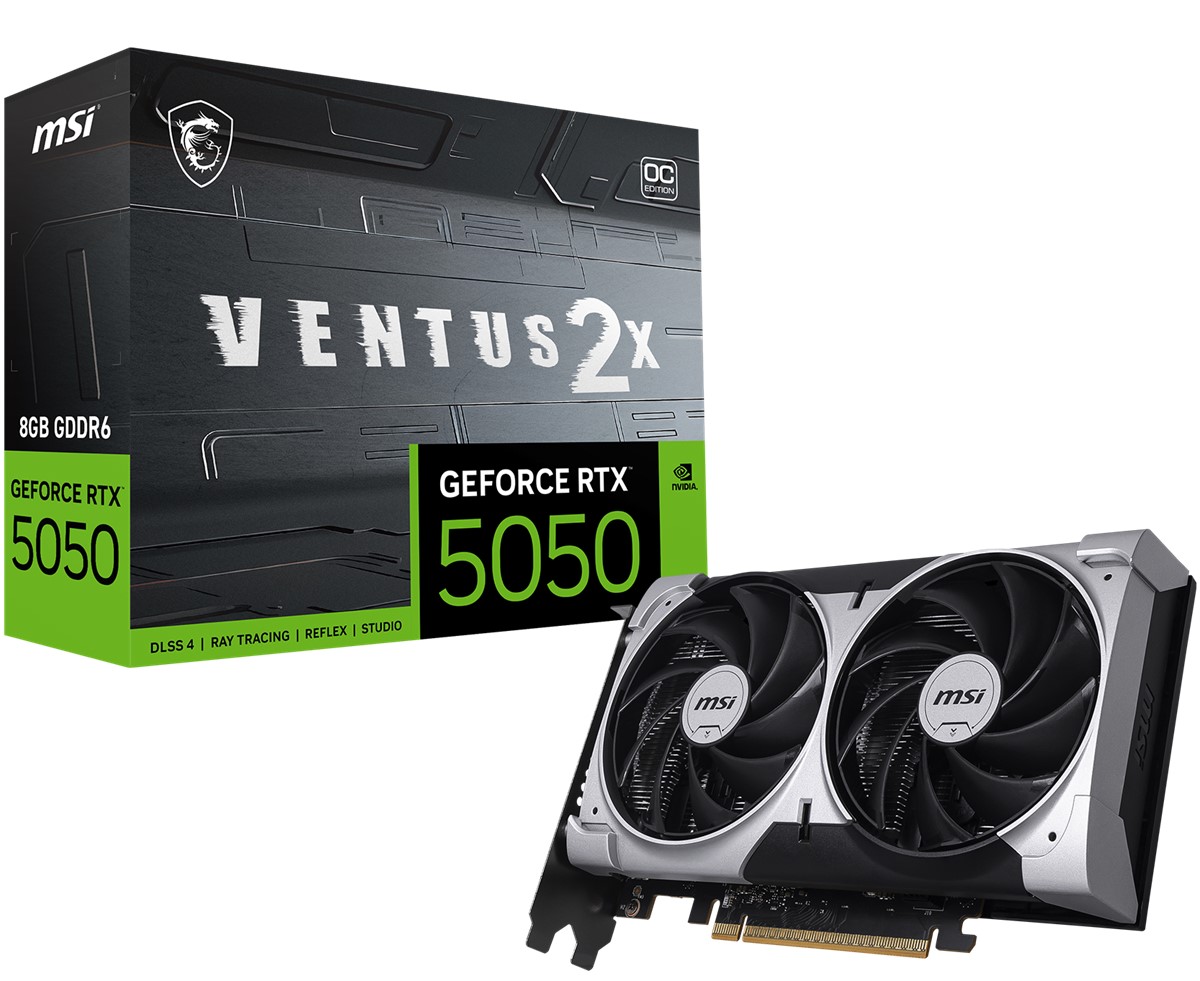 MSI VGA GEFORCE RTX 5050 8G VENTUS 2X OC RTX5050 8GB GDDR6 128B DX12 PCIE 5.0 X16 (3XDP 1XHDMI)