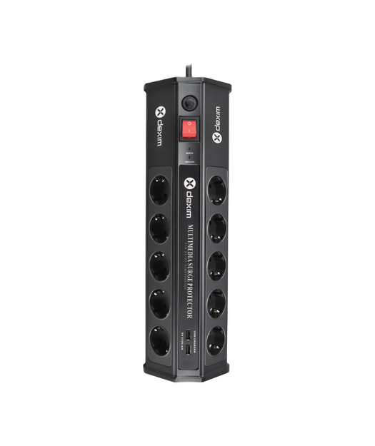 Dexim SP10BG 10 Port Akım Koruyucu - 2 USB