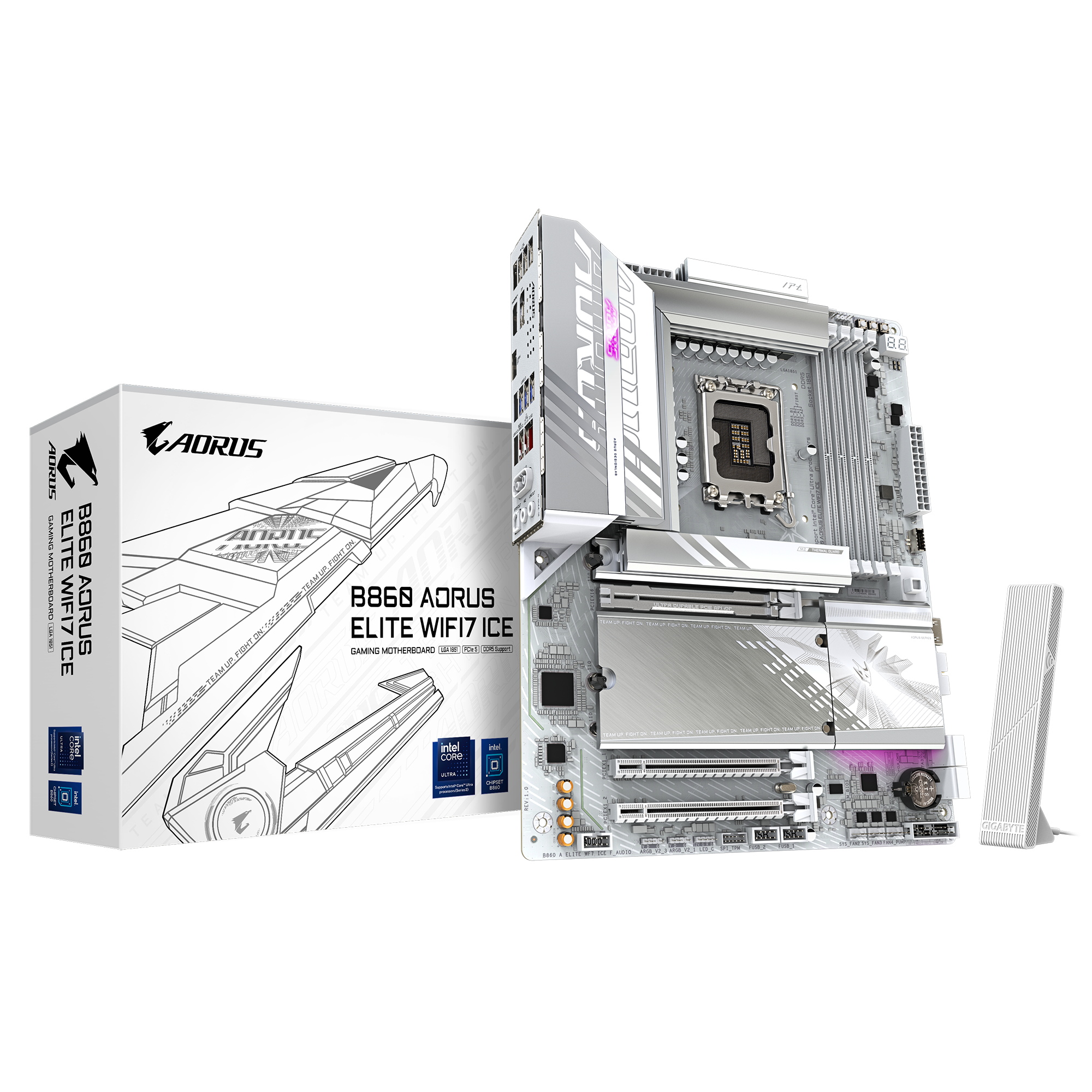 GIGABYTE B860-A-ELITEWF7ICE MAB B860 LGA 1851 DDR5 5600MHZ Gaming anakart