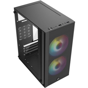 FRISBY FC-8970G 300W 2X RAINBOW FAN MINI TOWER GAMİNG SİYAH KASA