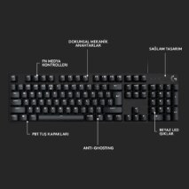 LOGITECH G G413 SE MEKANİK OYUNCU KLAVYESİ - SİYAH (TÜRKÇE LAYOUT) - TACTİLE SWİTCH 920-010556