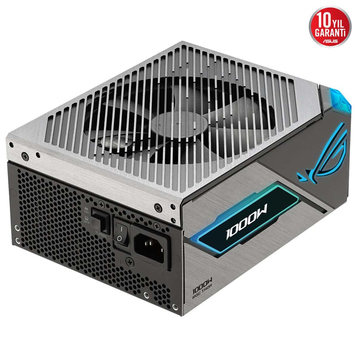 ASUS ROG THOR 1000W PLATINUM III PSU (80 PLUS PLATINUM SERTİFİKALI, ATX 3.1, GaN MOSFET, AKILLI VOLTAJ DÜZENLEYİCİ, MANYETİK OLED EKRAN, 10 YIL GARANTİ)