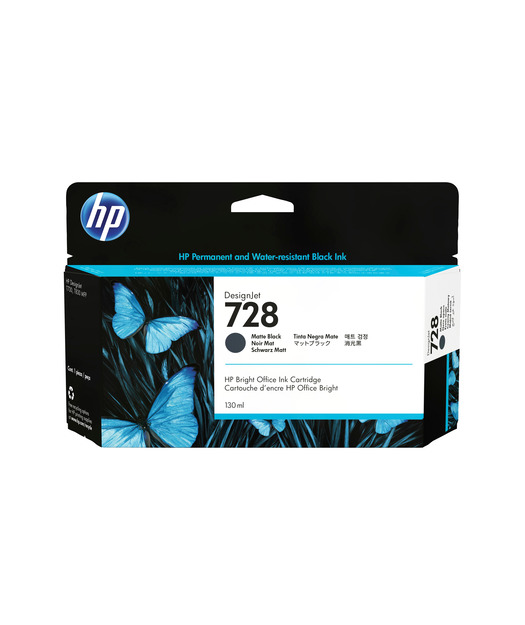 HP 3WX25A 728 130-ml Matte Black DesignJet