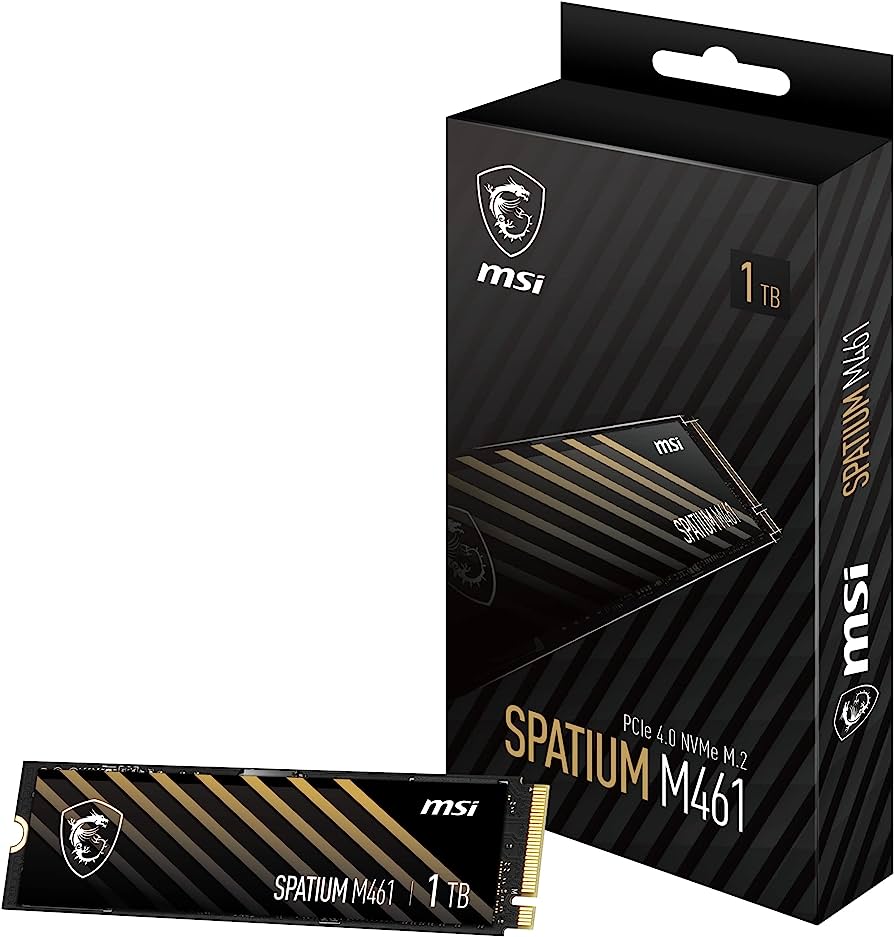 MSI SSD SPATIUM M461 PCIe 4.0 NVMe M.2 1TB R:3500 W:5000