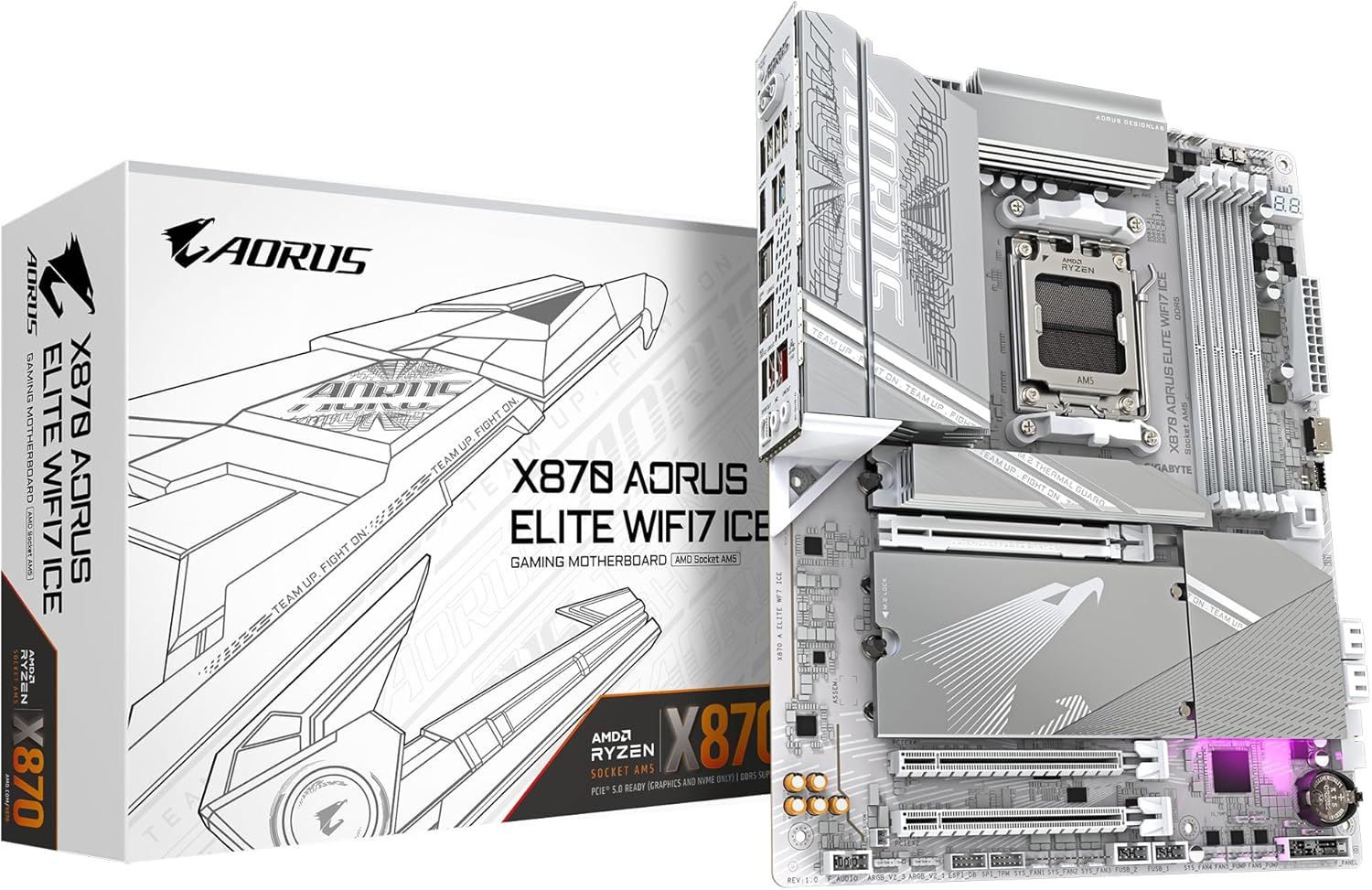 GIGABYTE X870E-A-ELTWF7ICE MAB AMD X870E A ELT WIFI7 AM5 DDR5 ICE