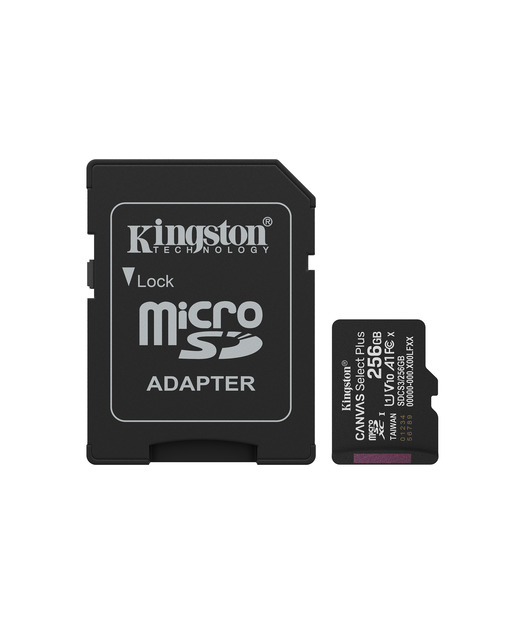 Kingston 256GB microSDXC Canvas Select Plus Gen3 150MB/s A1 Card + Adapter