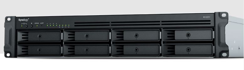 SYNOLOGY RS1221RPPLUS NAS RACK 8AD 3,5 inc Disk Destekli Storage