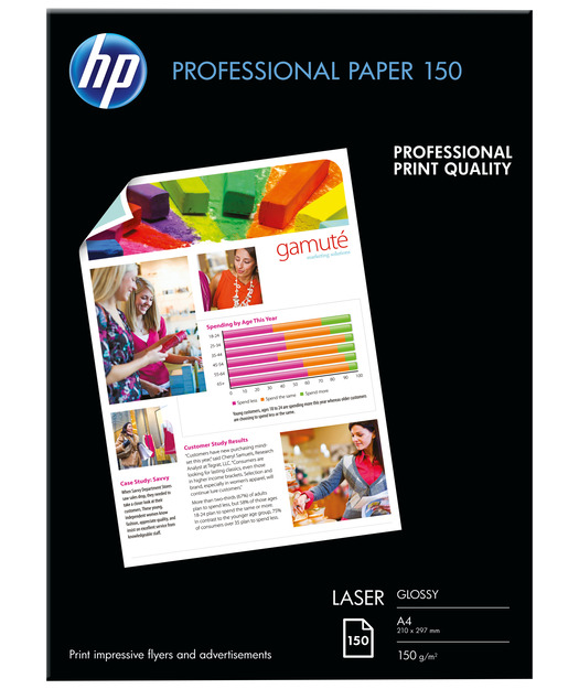 HP CG965A Professional Parlak Lazer Kağıdı 150 g/m², 150 yaprak/A4/210 x 297 mm