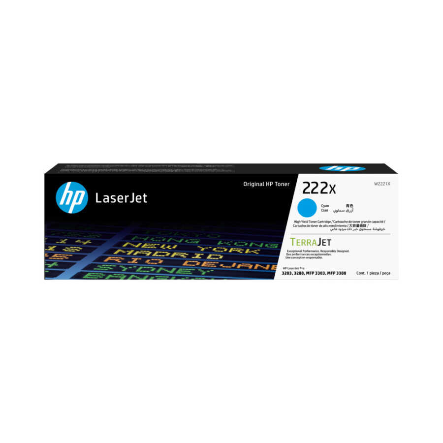 HP W2221X Yüksek Kapasite Mavi Toner (222X)