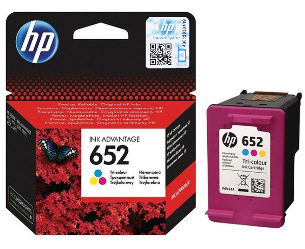 HP F6V24A No 652 3 Renkli Kartuş
