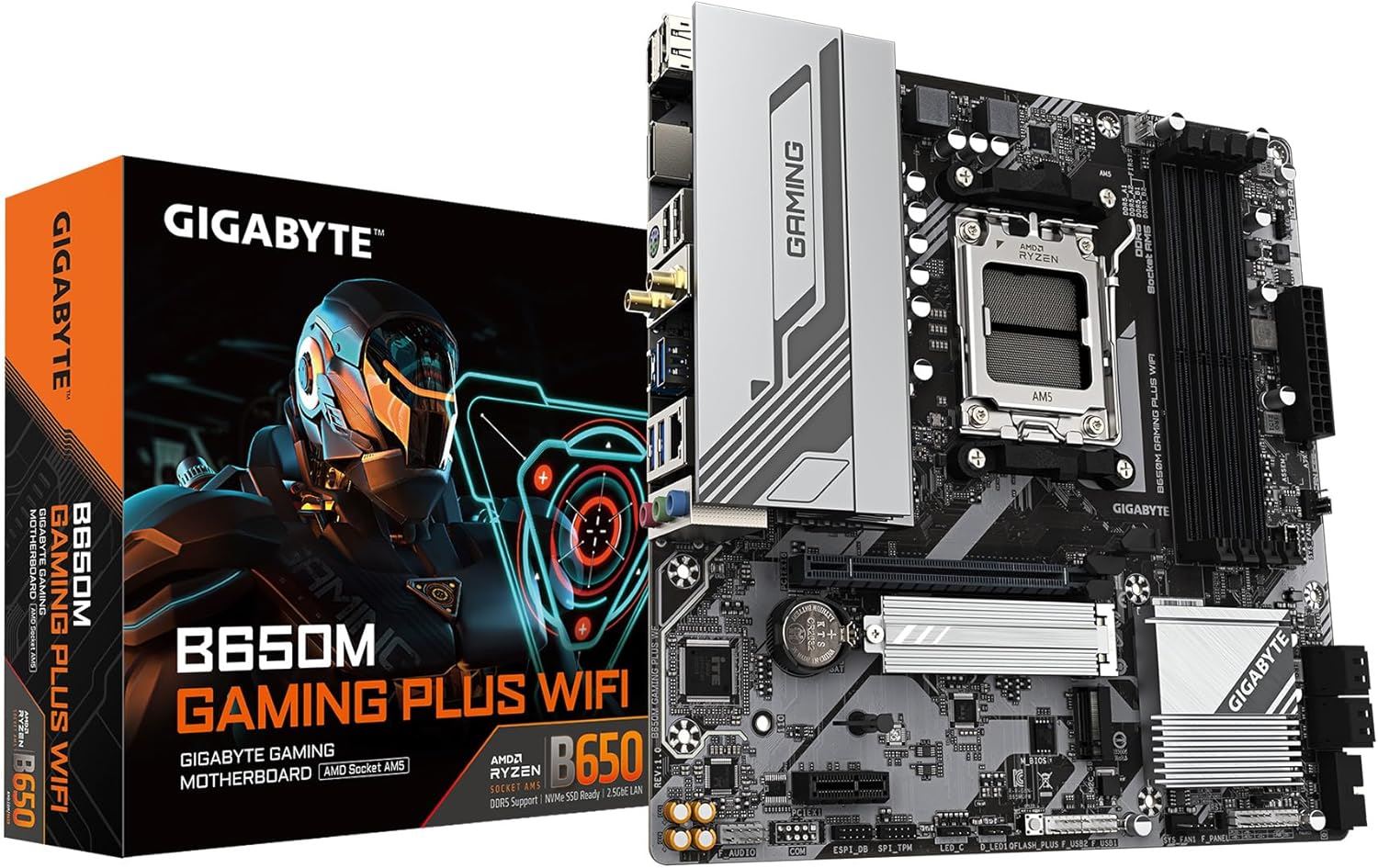 GIGABYTE B650M-GAM-PLUS-WF AMD Soket AM5 DDR5 7200MHz WIFI 6E