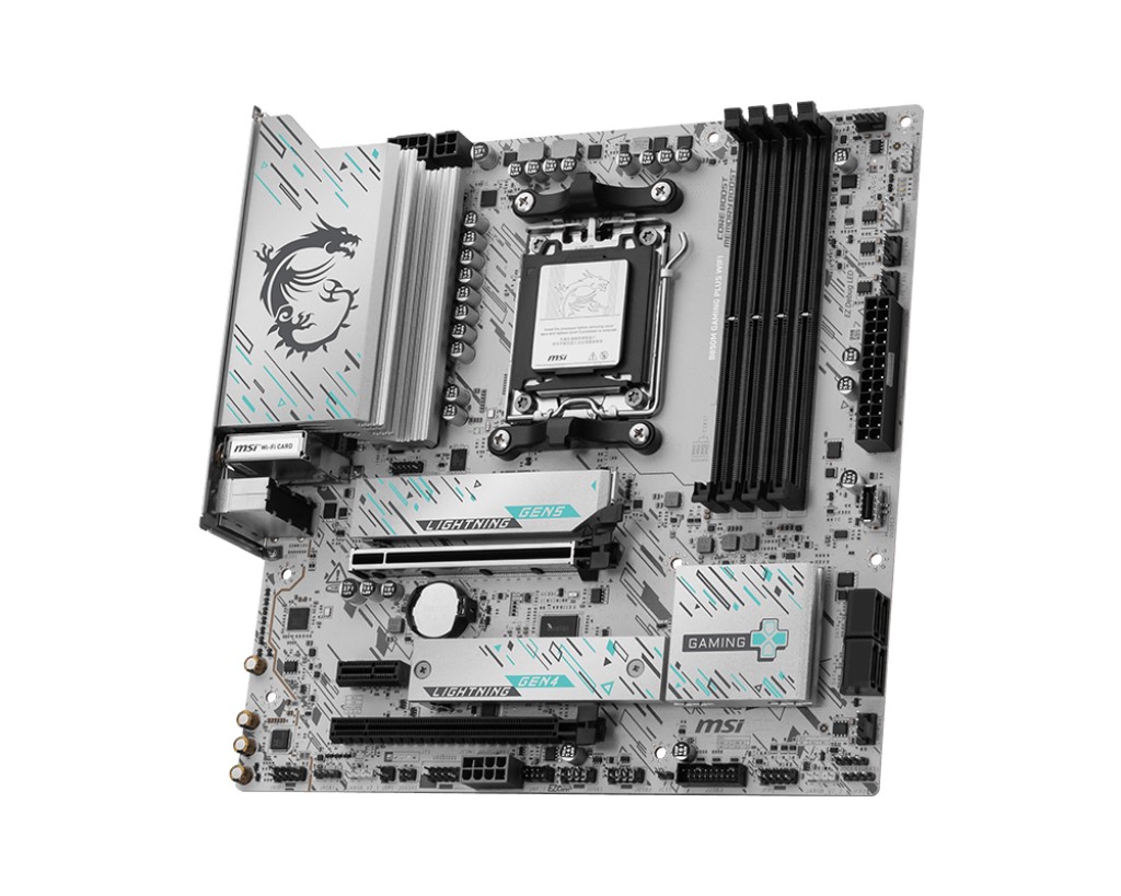 MSI MB B850M GAMING PLUS WIFI AM5 DDR5 8200MHZ(OC) HDMI DP 2x M.2 USB 10Gbs 5G LAN WI-FI 7 mATX