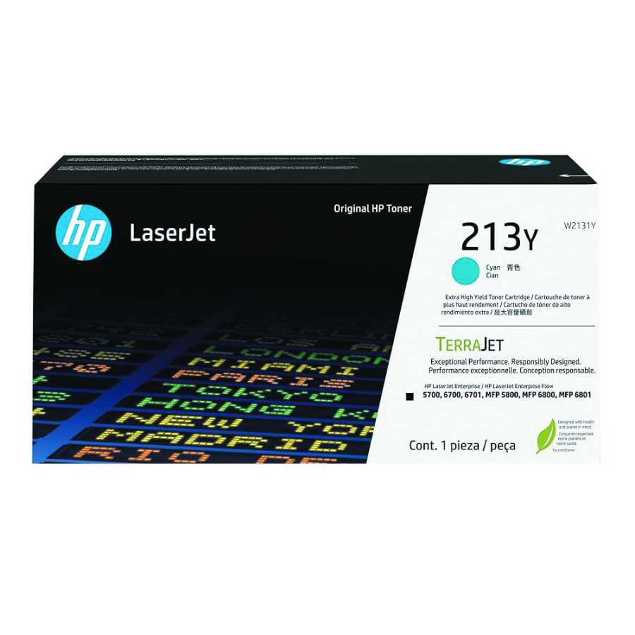 HP W2131YC (213Y) CYAN CONTRACT LASERJET TONER CARTRIDGE