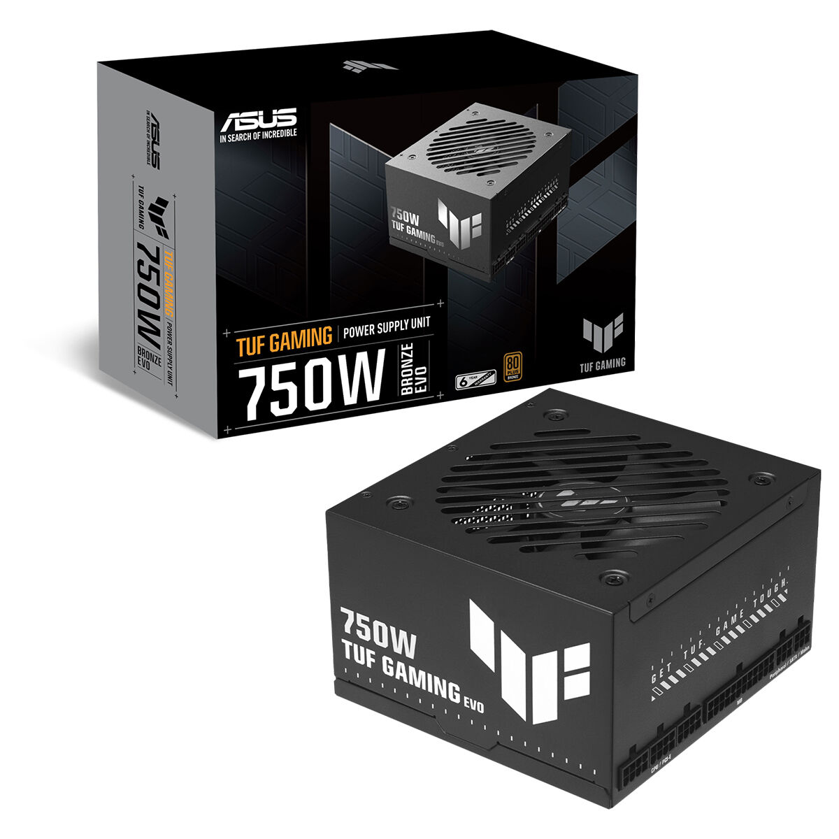ASUS TUF GAMING 750W BRONZE EVO PSU ATX 3.1 FULL MODÜLER 80 PLUS BRONZE ASKERİ SINIF SERTİFİKASYON ÇİFT BİLYALI FAN KORUMALI PCB 6 YIL GARANTİ