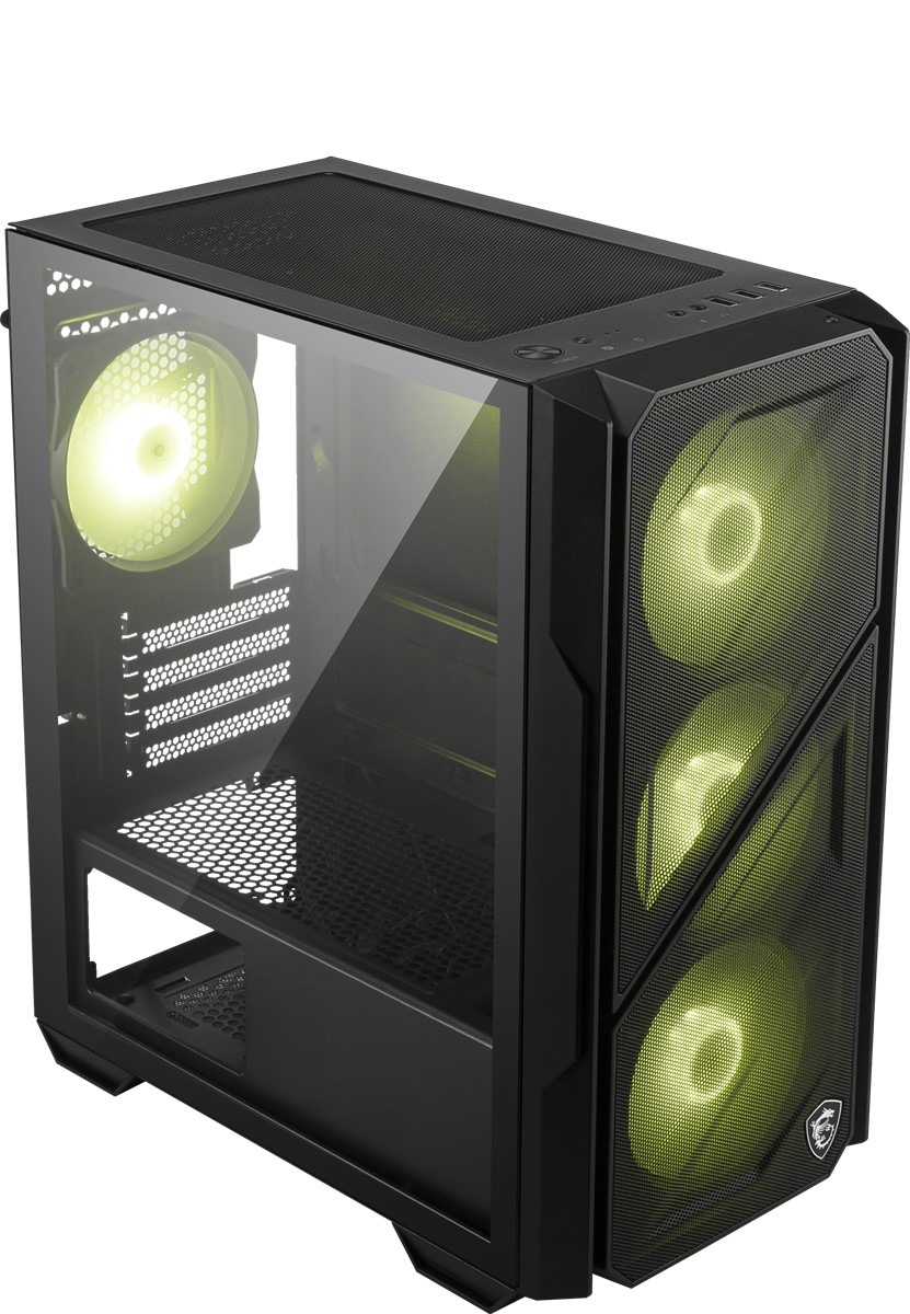 MSI MAG FORGE M110R AIRFLOW TEMPERLİ CAM 3X120MM 1X120MM ARGB FAN MATX GAMİNG BİLGİSAYAR KASASI