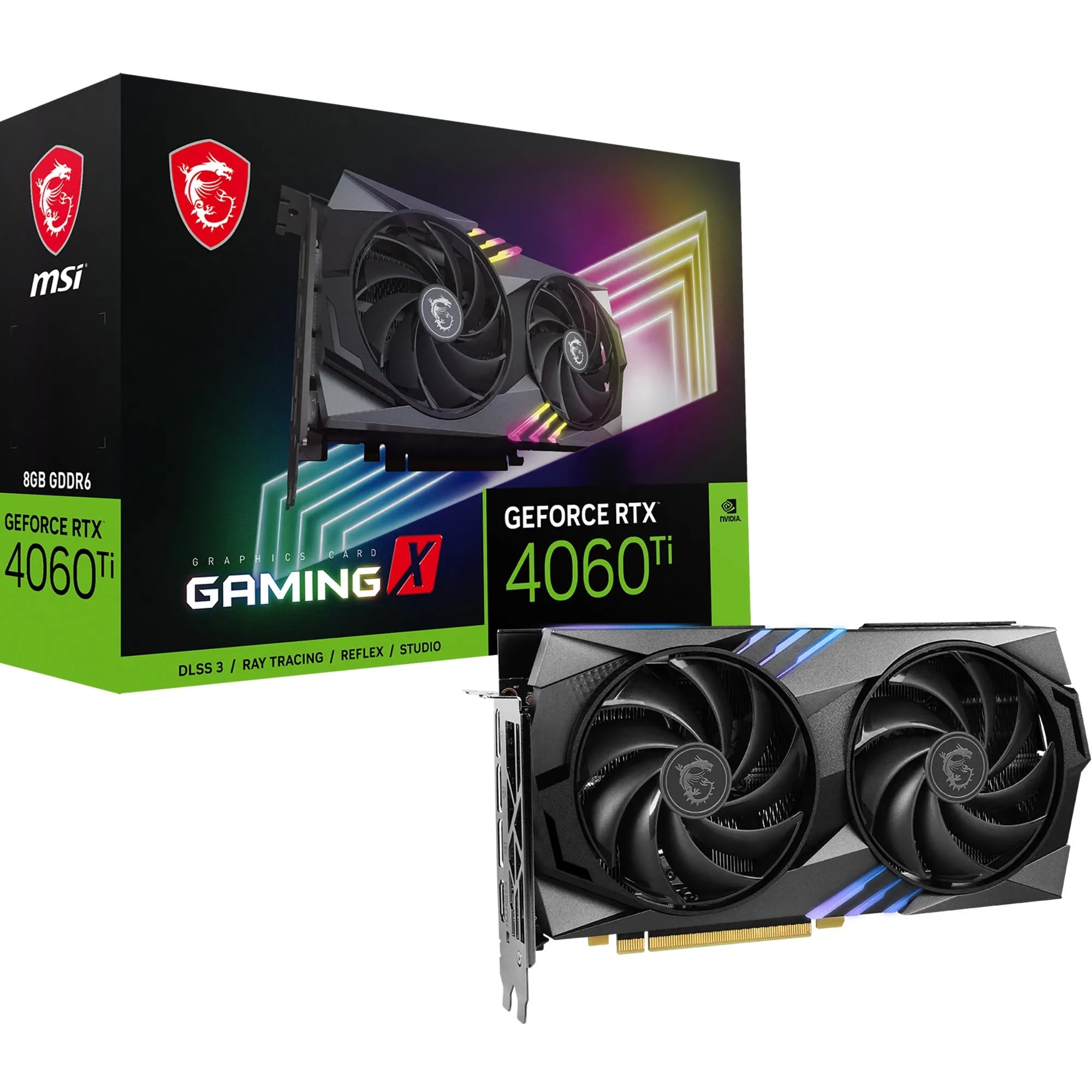 MSI VGA GEFORCE RTX 4060 TI GAMING 8G RTX4060TI 8GB GDDR6 128B DX12 PCIE 4.0 X16 (3XDP 1XHDMI)