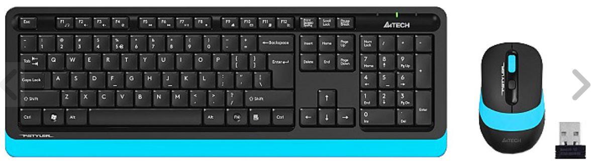 A4 TECH FG1010 Q MAVİ MM Kablosuz Klavye Mouse Set