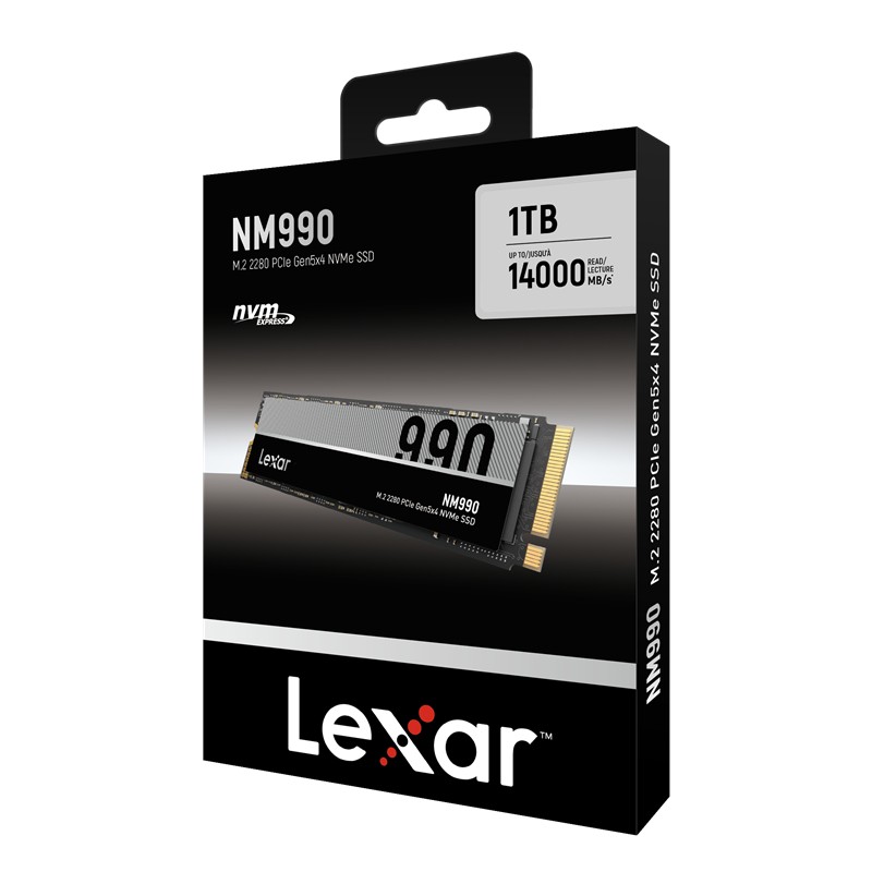 LEXAR 1TB HIGH SPEED PCLE GEN 5X4 M.2 NVME 14,000/7500MBS LNM990X001T-RNNNG