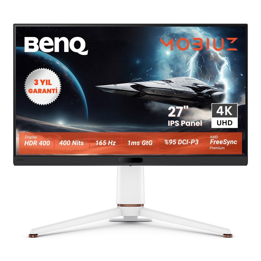 BENQ EX271U Mobiuz 27" IPS 4K 165Hz 1ms HDMI 2xHDMI DP USB-C FreeSync Oyun Monitörü