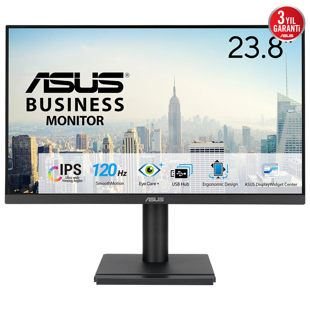 ASUS VA249QGS 23.8 inc IPS 1920x1080 1ms 120Hz 350cd Hoparlörlü Vesa Monitör