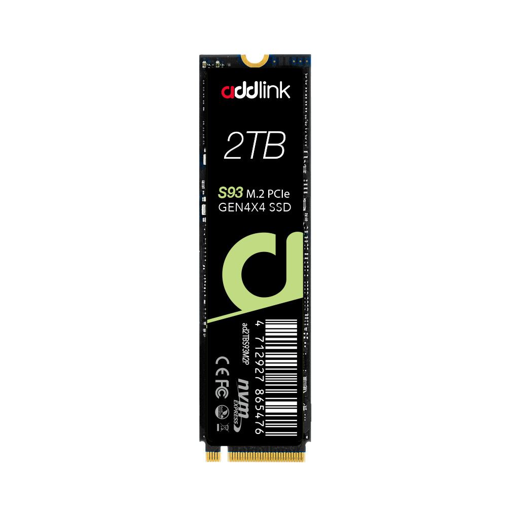 ADDLINK AD2TBS93M2P 2TB M.2 2280 PCIe GEN4X4 NVMe 1.4 R:7400 W:6500